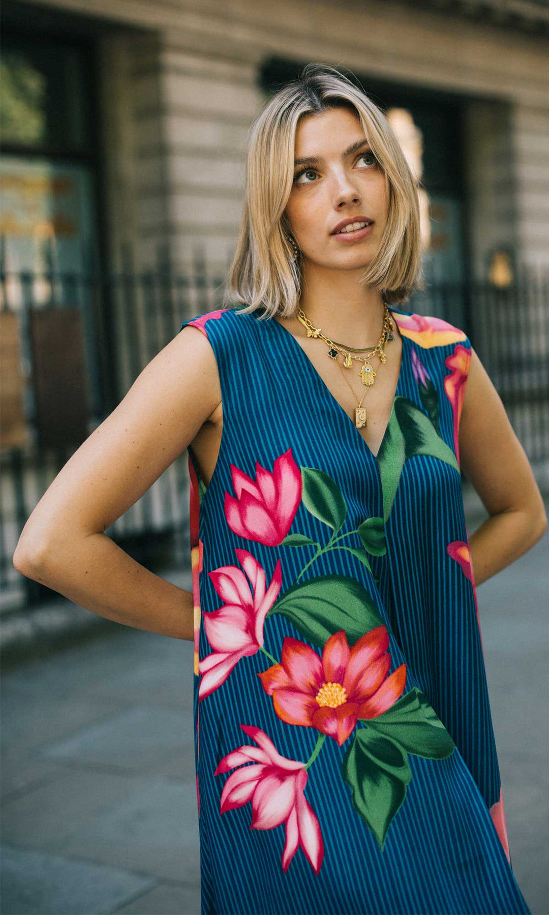 Lily- Digitally printed organic modal loose fit dress