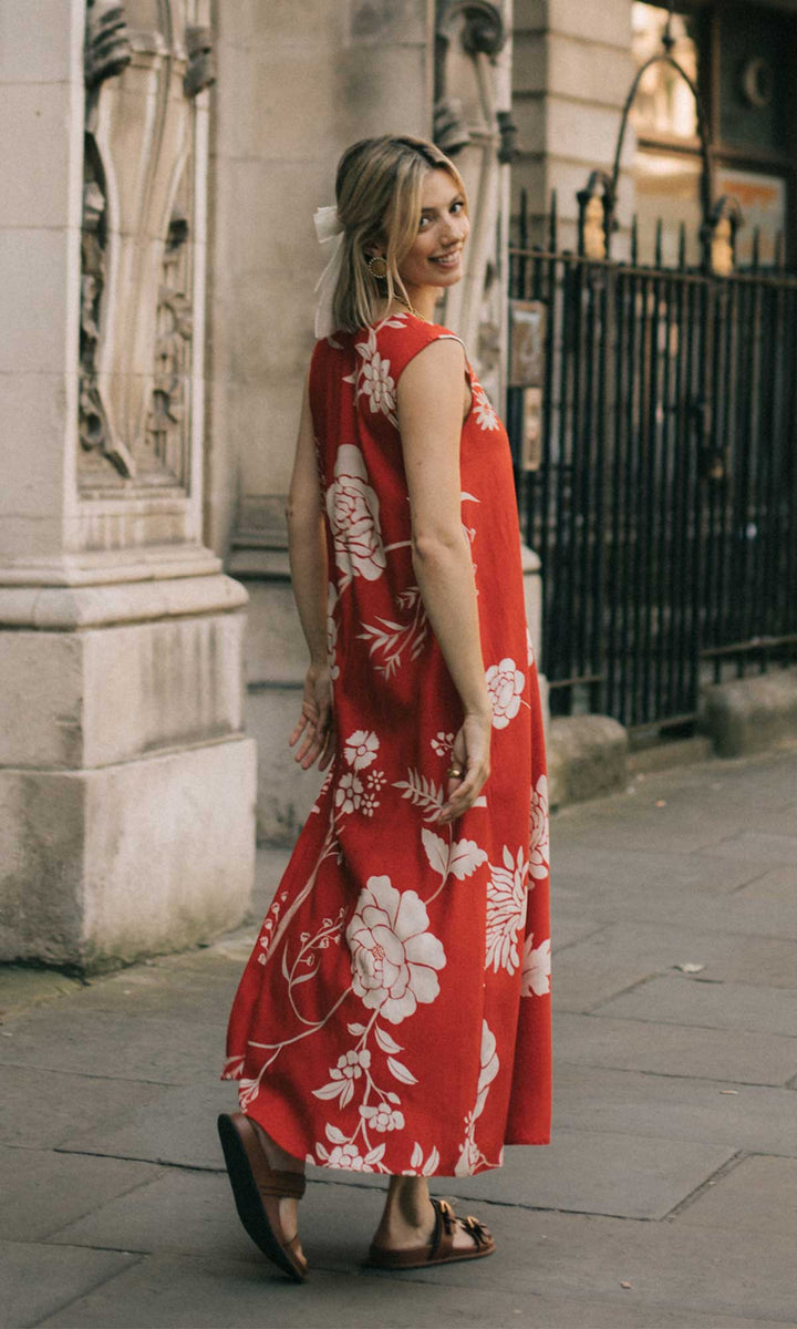 Lily- Digitally printed organic modal loose fit dress