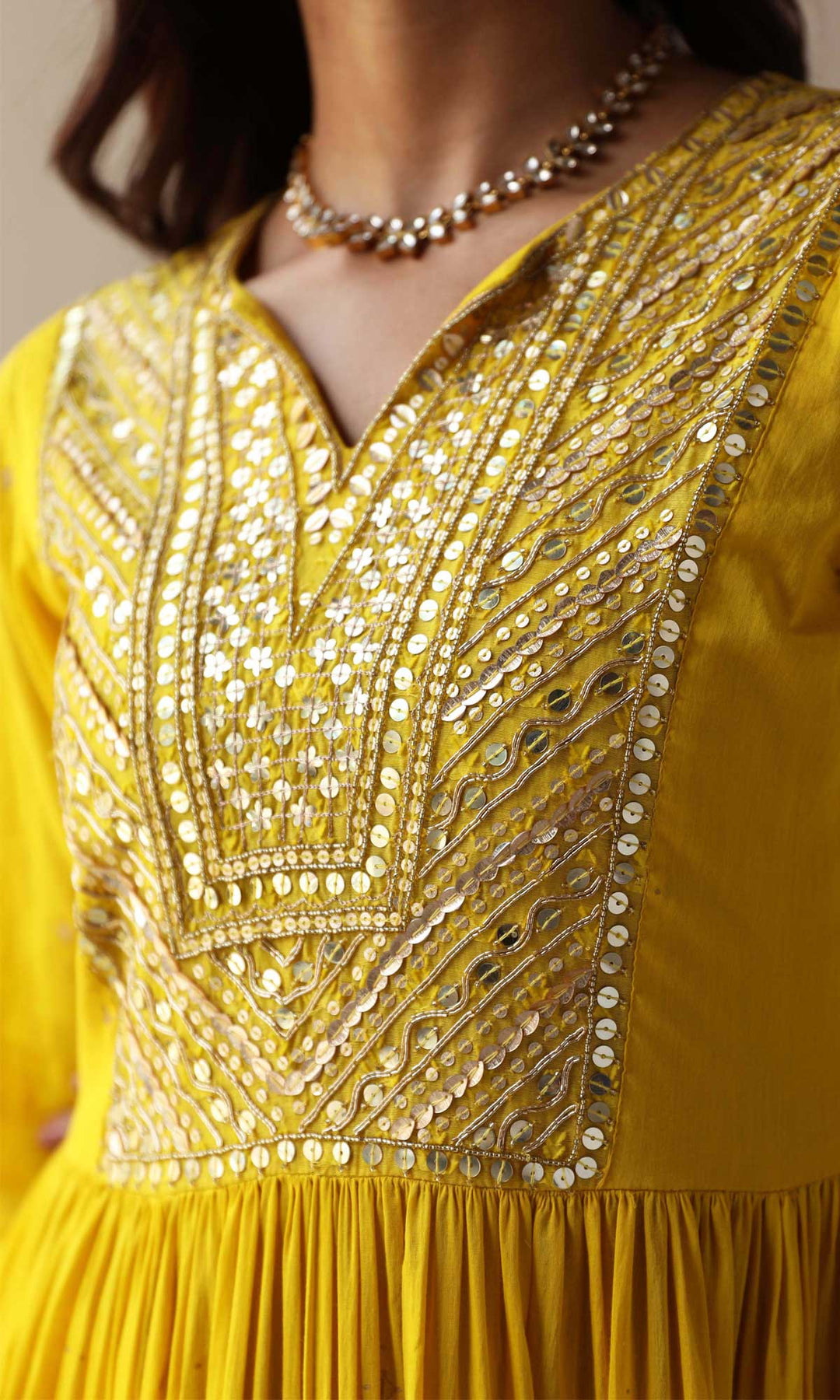 Maira Set- Baby Lime mulmul hand embroidered kurta with pants and dupatta (set of 3)