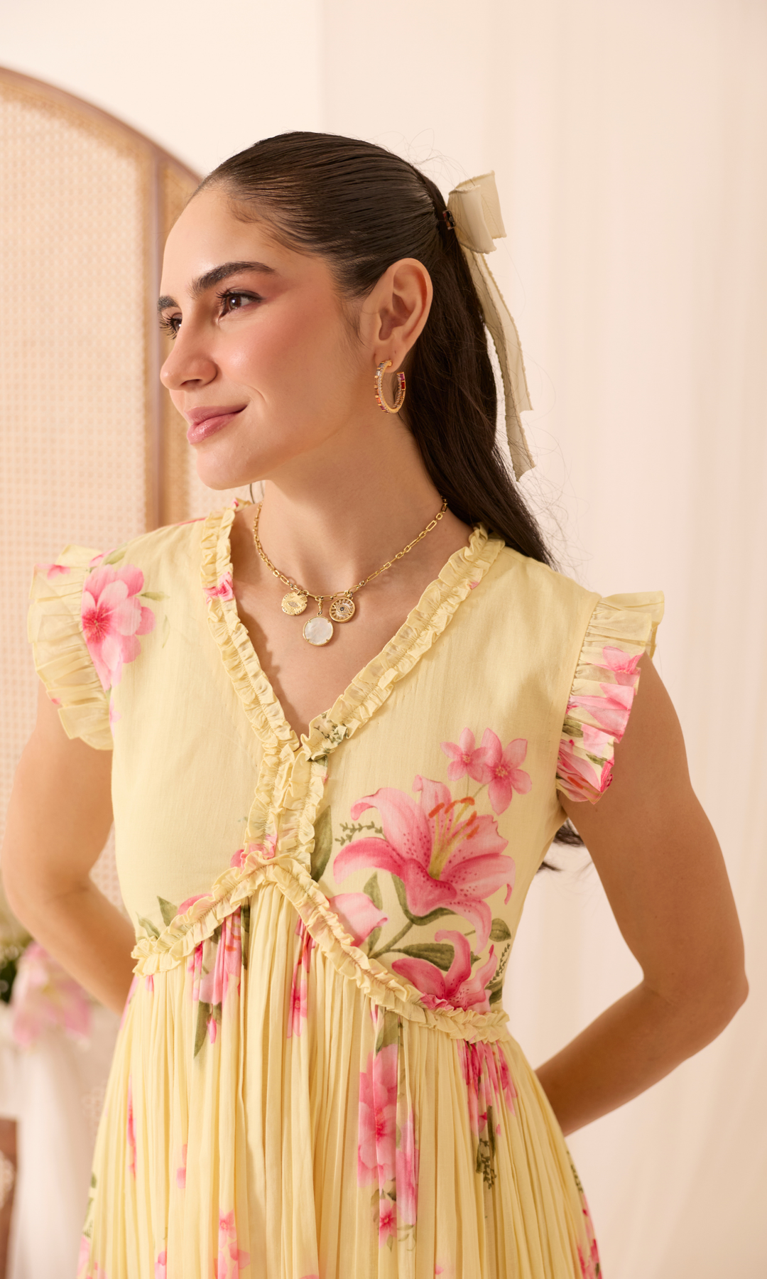 Paloma- Digitally printed Mulmul double layered dress