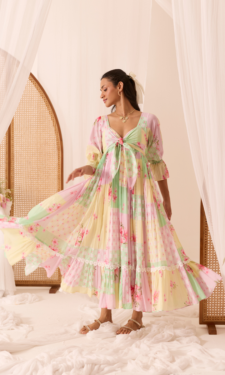 Alanna- Digitally printed Mulmul Dress