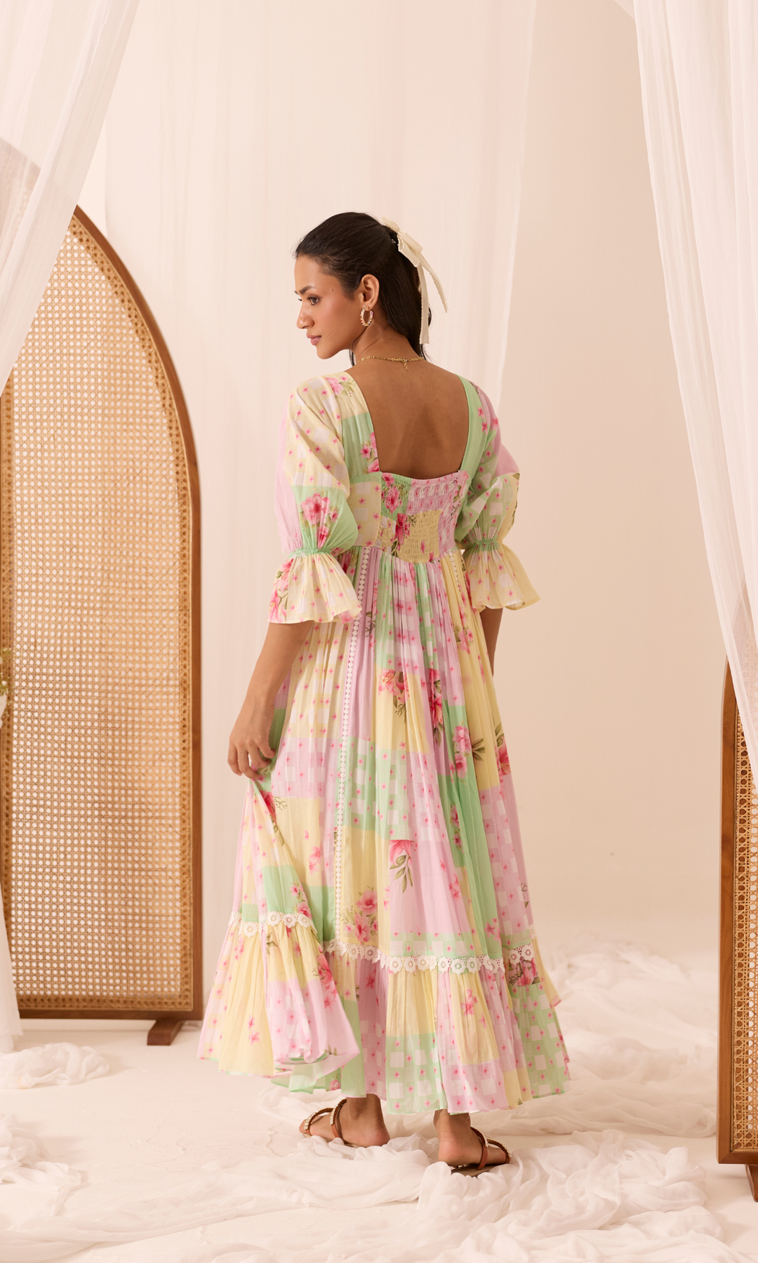 Alanna- Digitally printed Mulmul Dress
