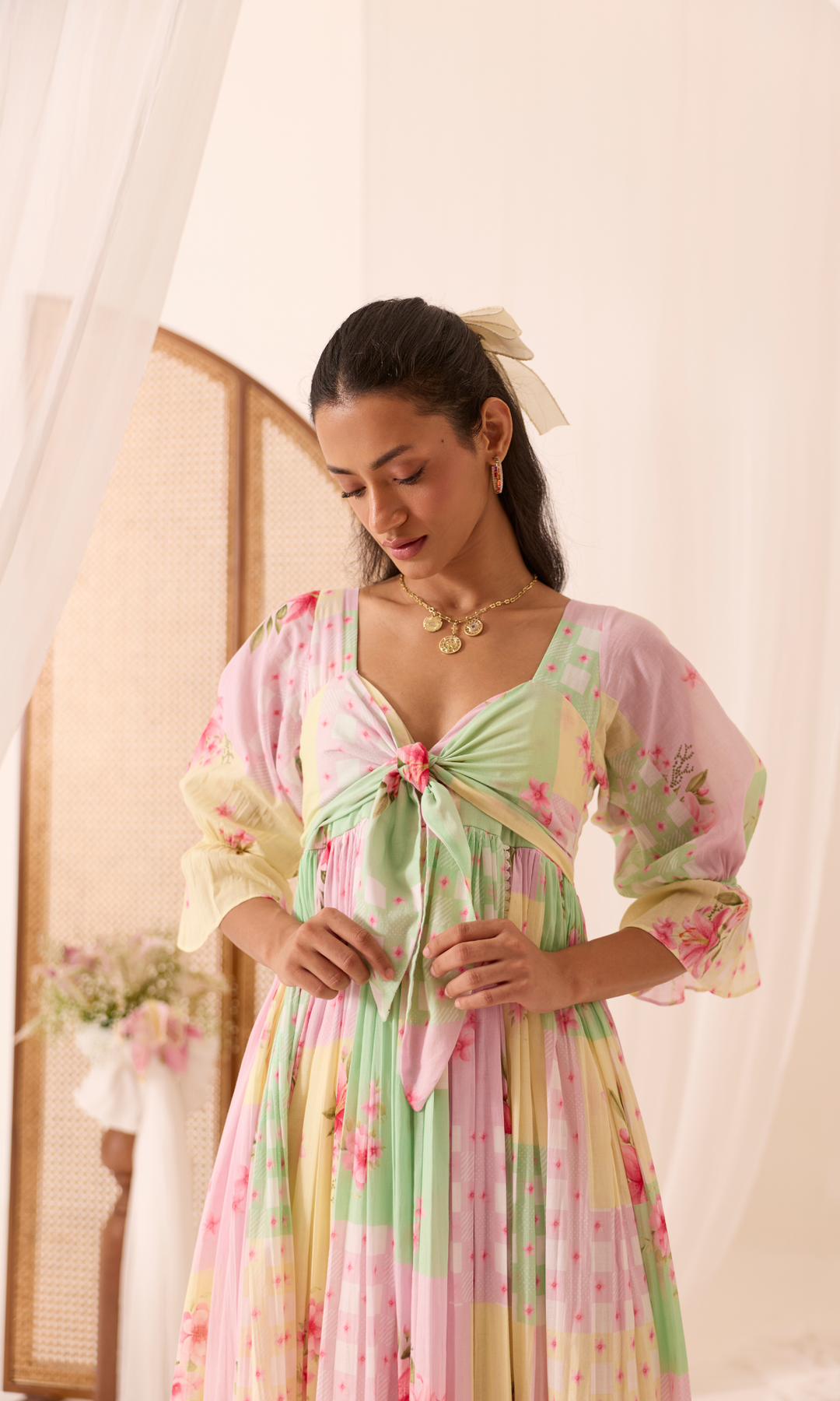 Alanna- Digitally printed Mulmul Dress