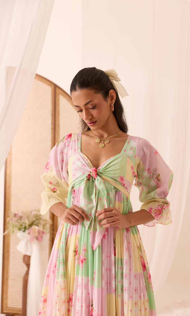 Alanna- Digitally printed Mulmul Dress