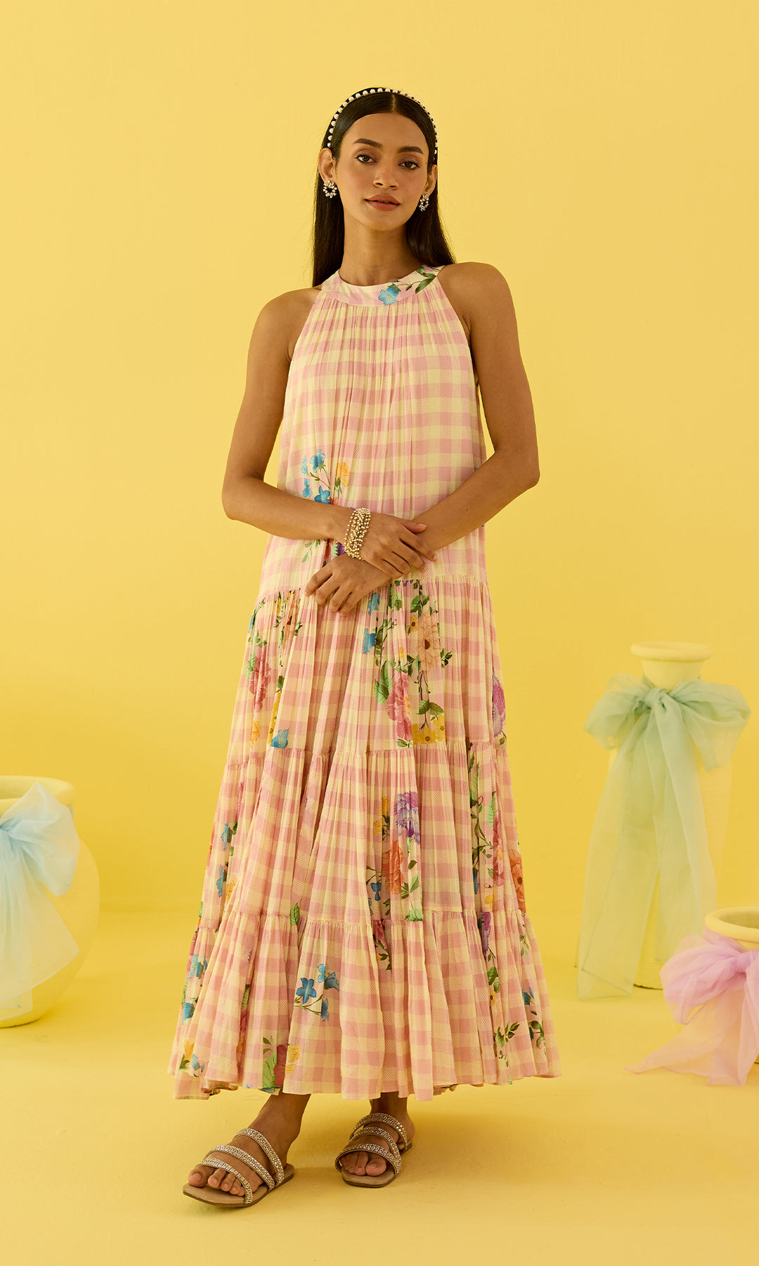 Harper- Digital floral printed Mulmul dress