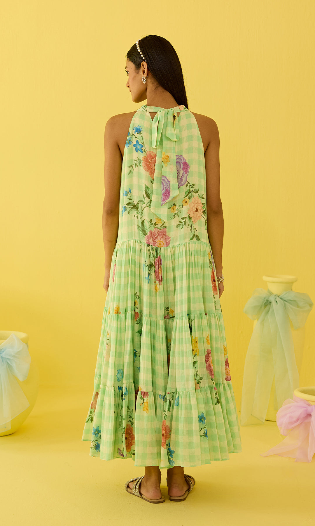 Harper- Digital floral printed Mulmul dress