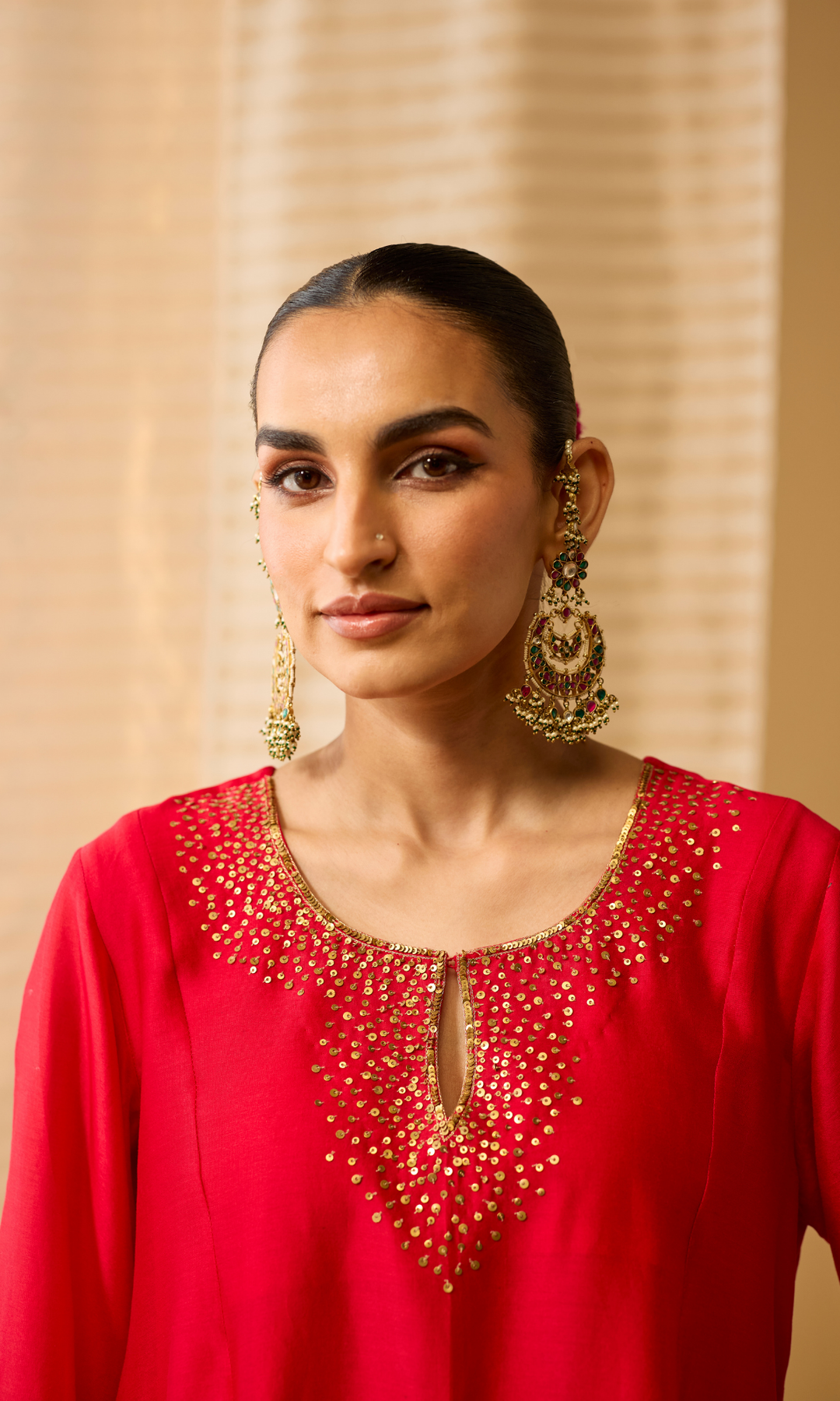 Roya Set- Chanderi Embroidered Kurta & Salwar with a Floral Dupatta (set of 3)