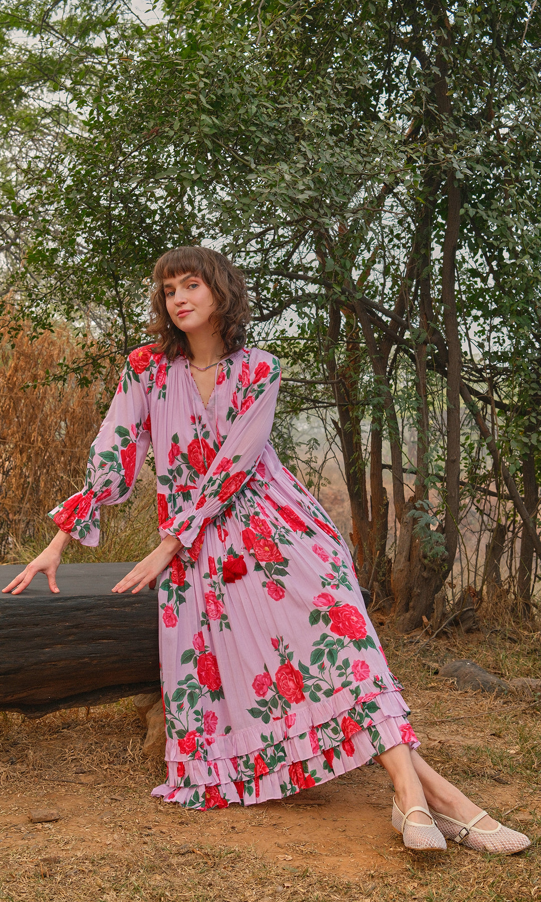 Clara- Digitally printed Mulmul Dress