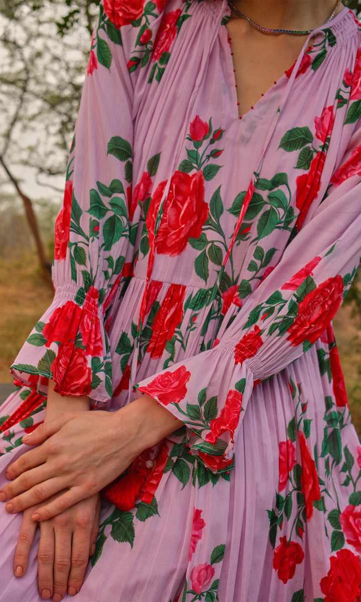 Clara- Digitally printed Mulmul Dress