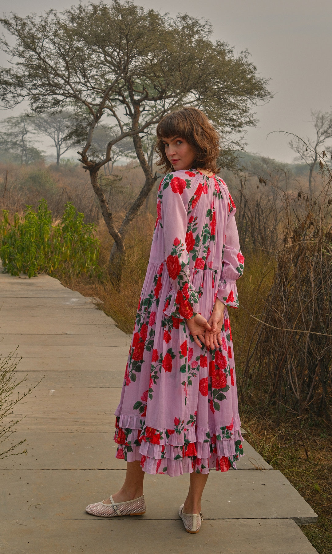 Clara- Digitally printed Mulmul Dress