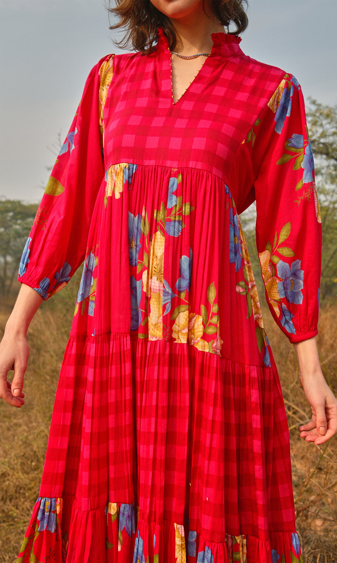 Ramona- Digitally Printed Floral Mulmul dress