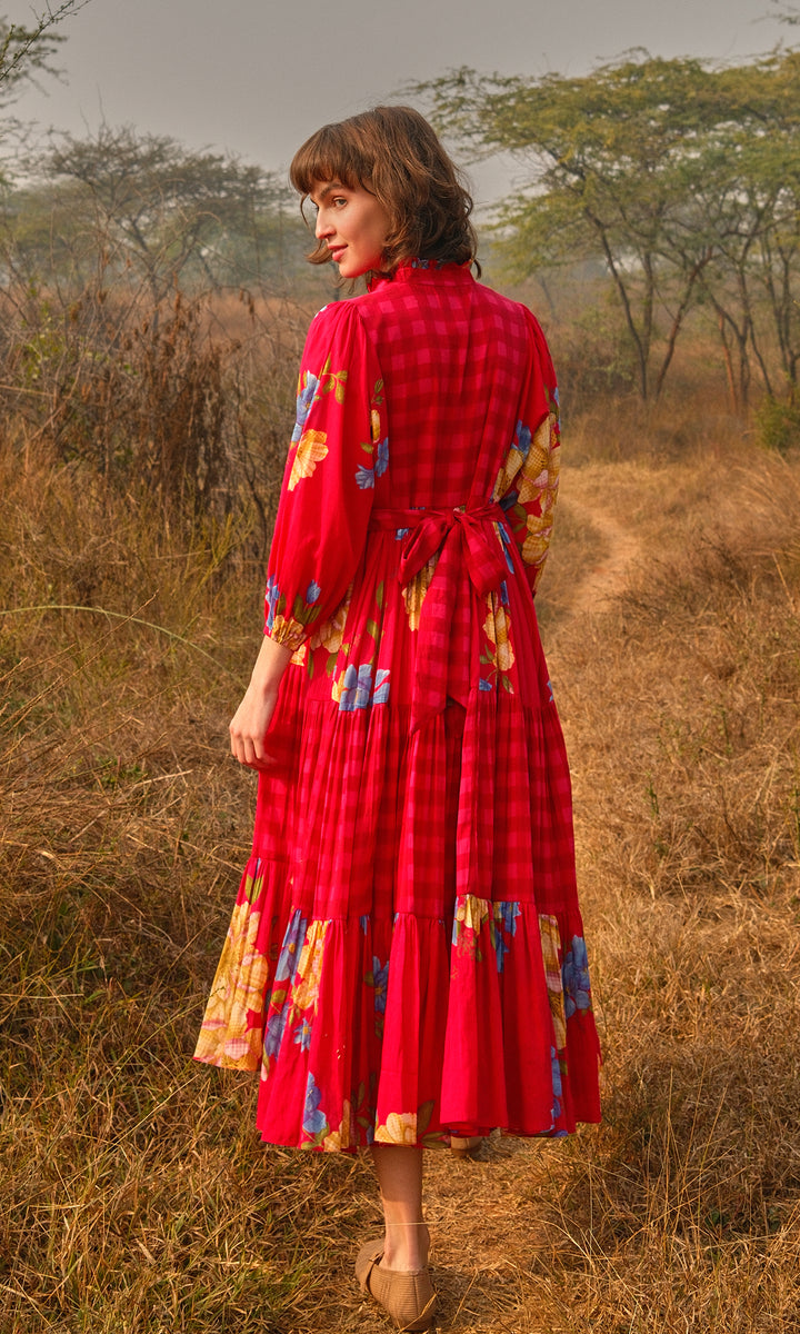 Ramona- Digitally Printed Floral Mulmul dress