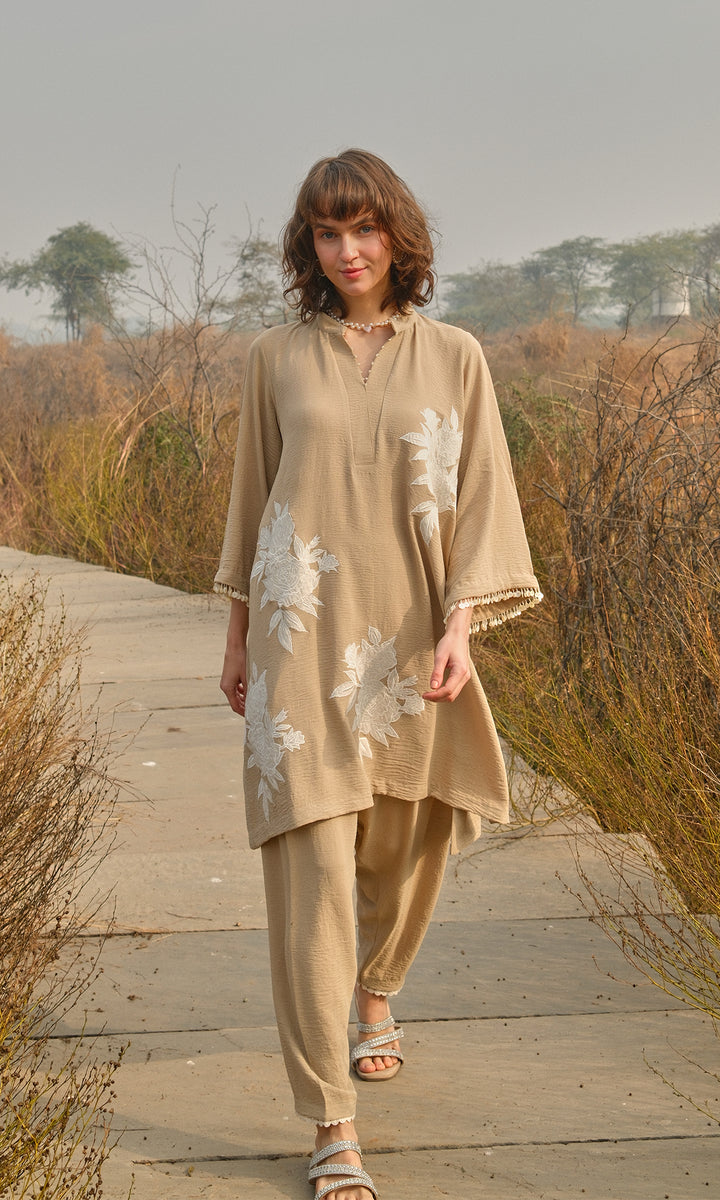 Alba Set- Moss Cotton Patchwork Co-ord Set (set of 2)