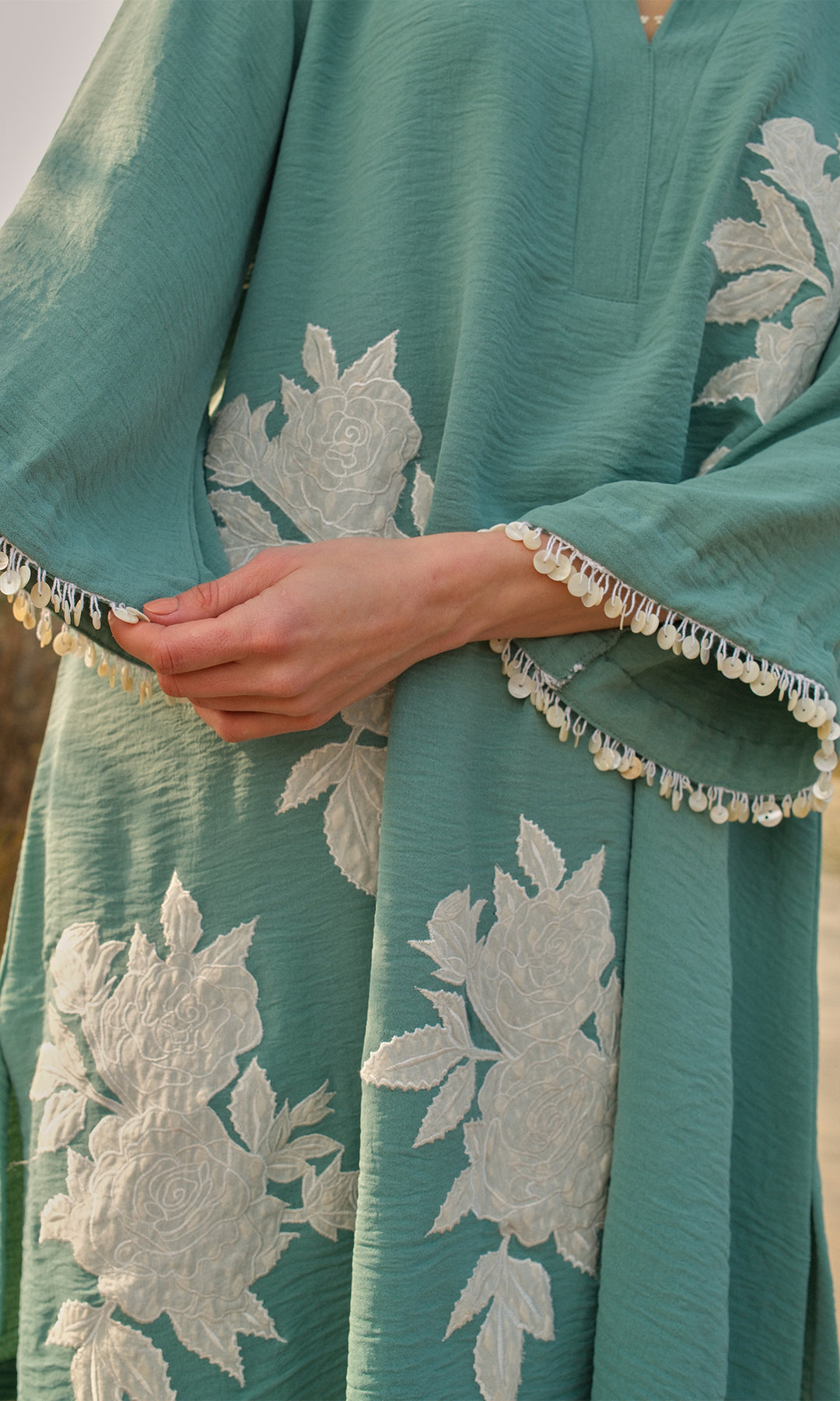 Alba Set- Moss Cotton Patchwork Co-ord Set (set of 2)