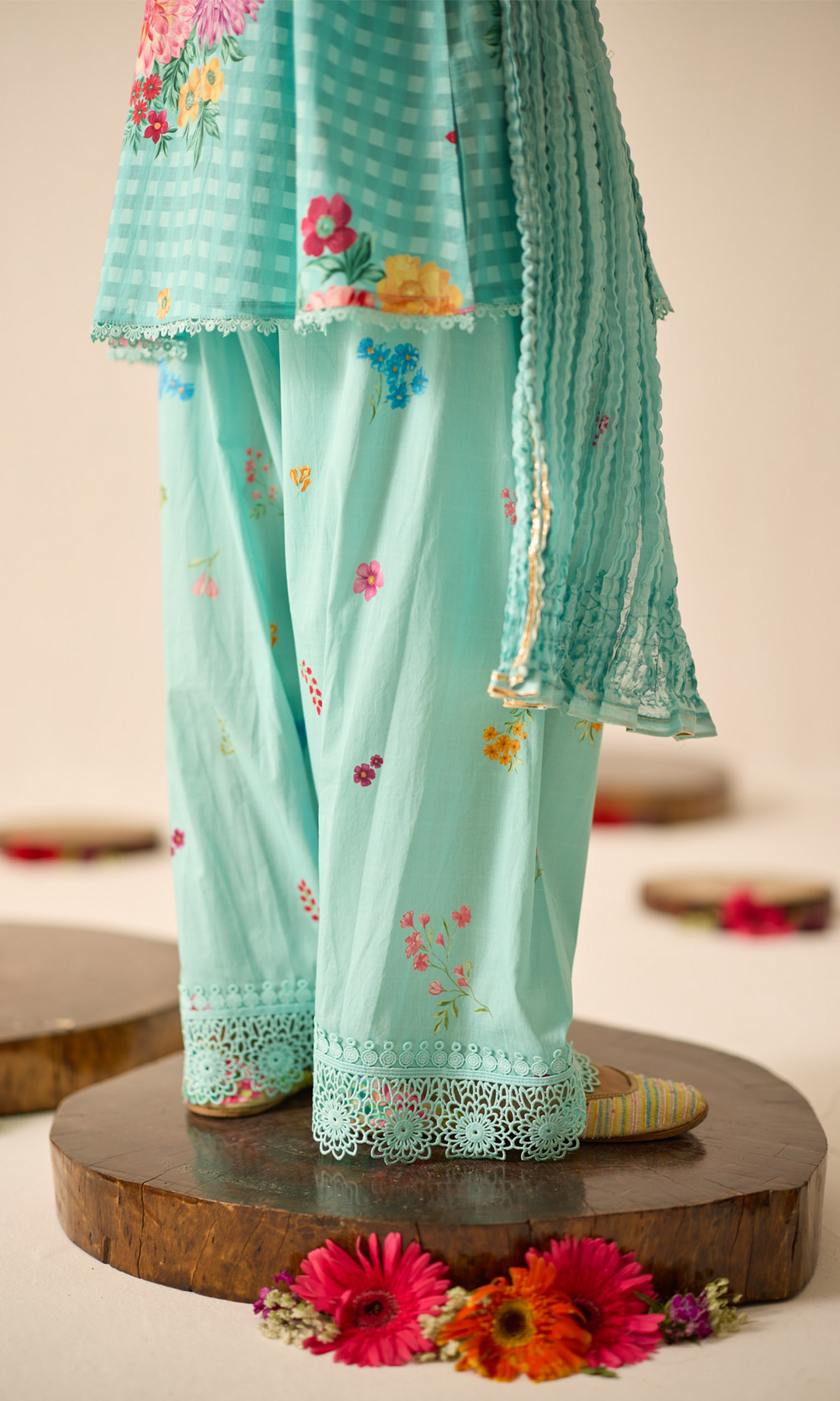 Noor- Lawn Digitally Printed Set with Chanderi Dupatta (Set of 3)