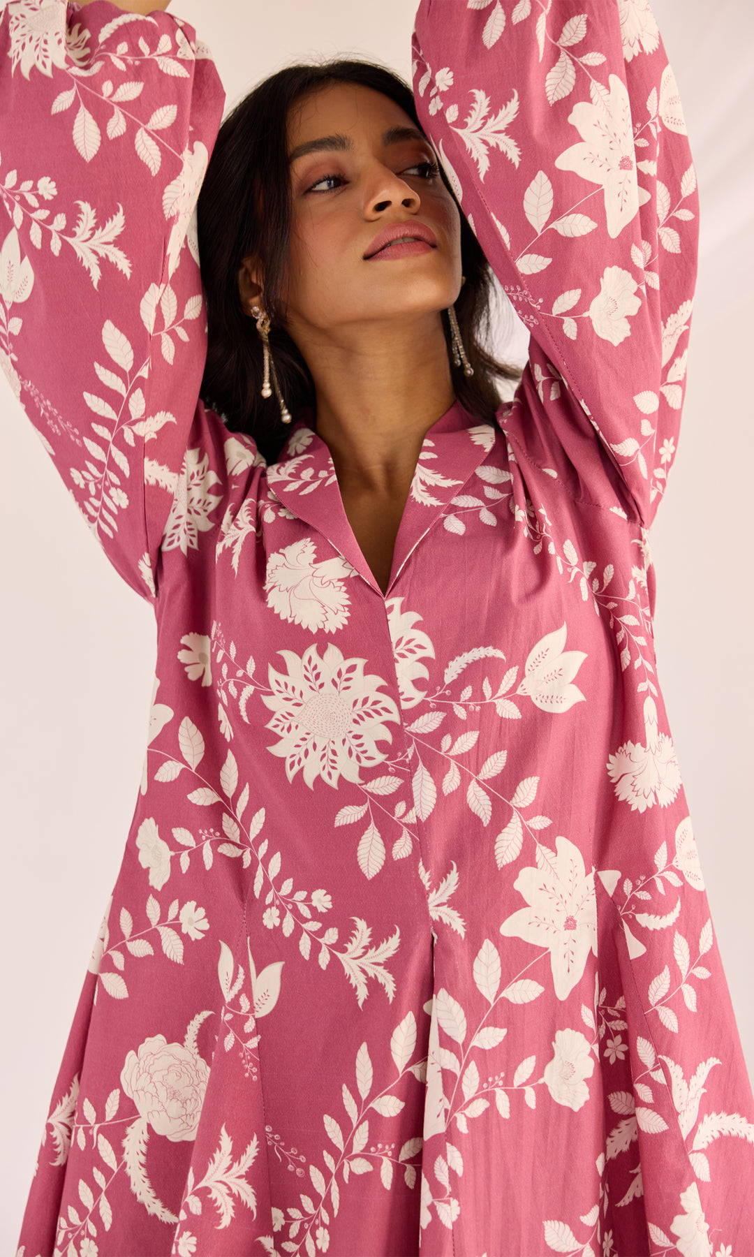 Ava- Digitally floral printed short Poplin dress