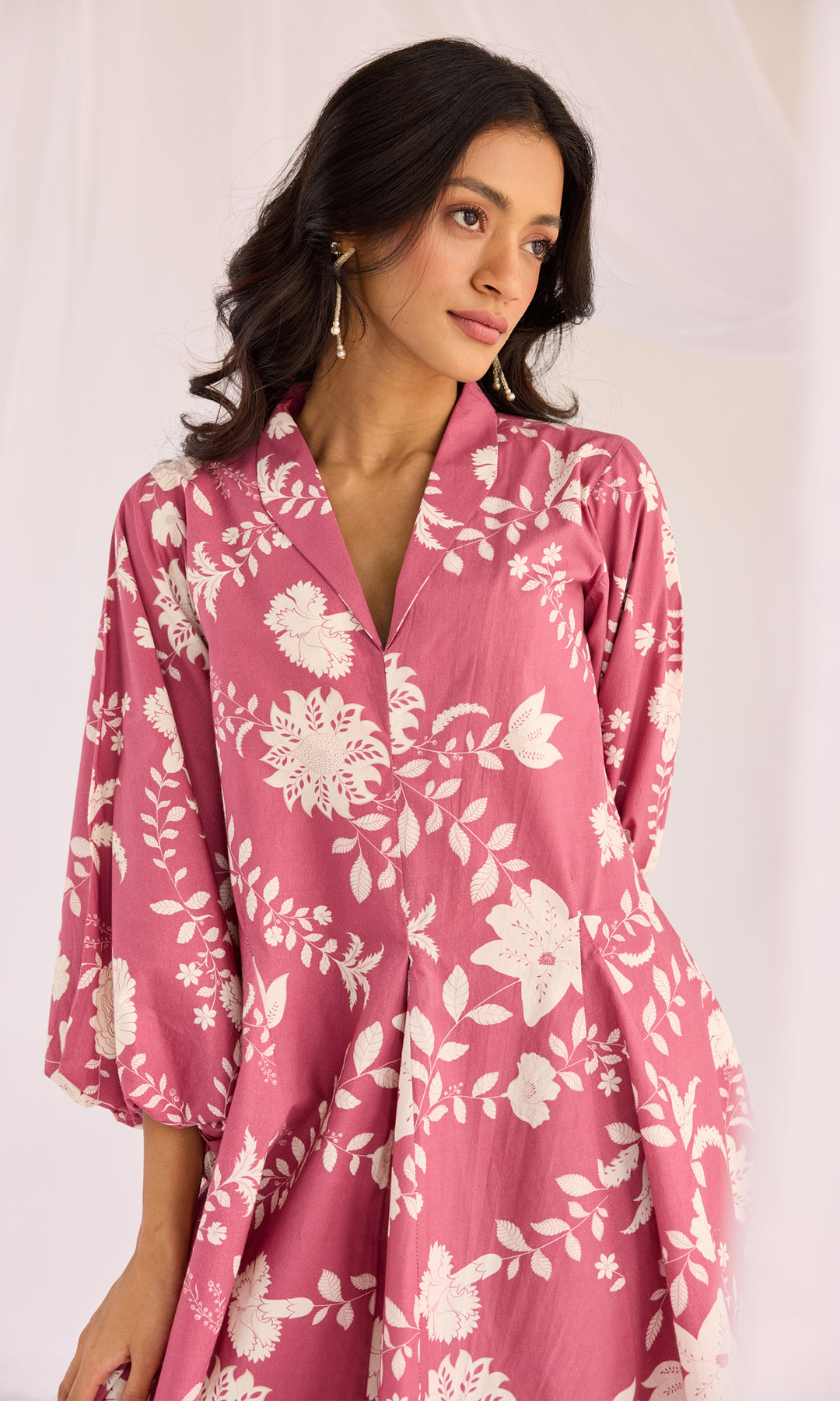 Ava- Digitally floral printed short Poplin dress