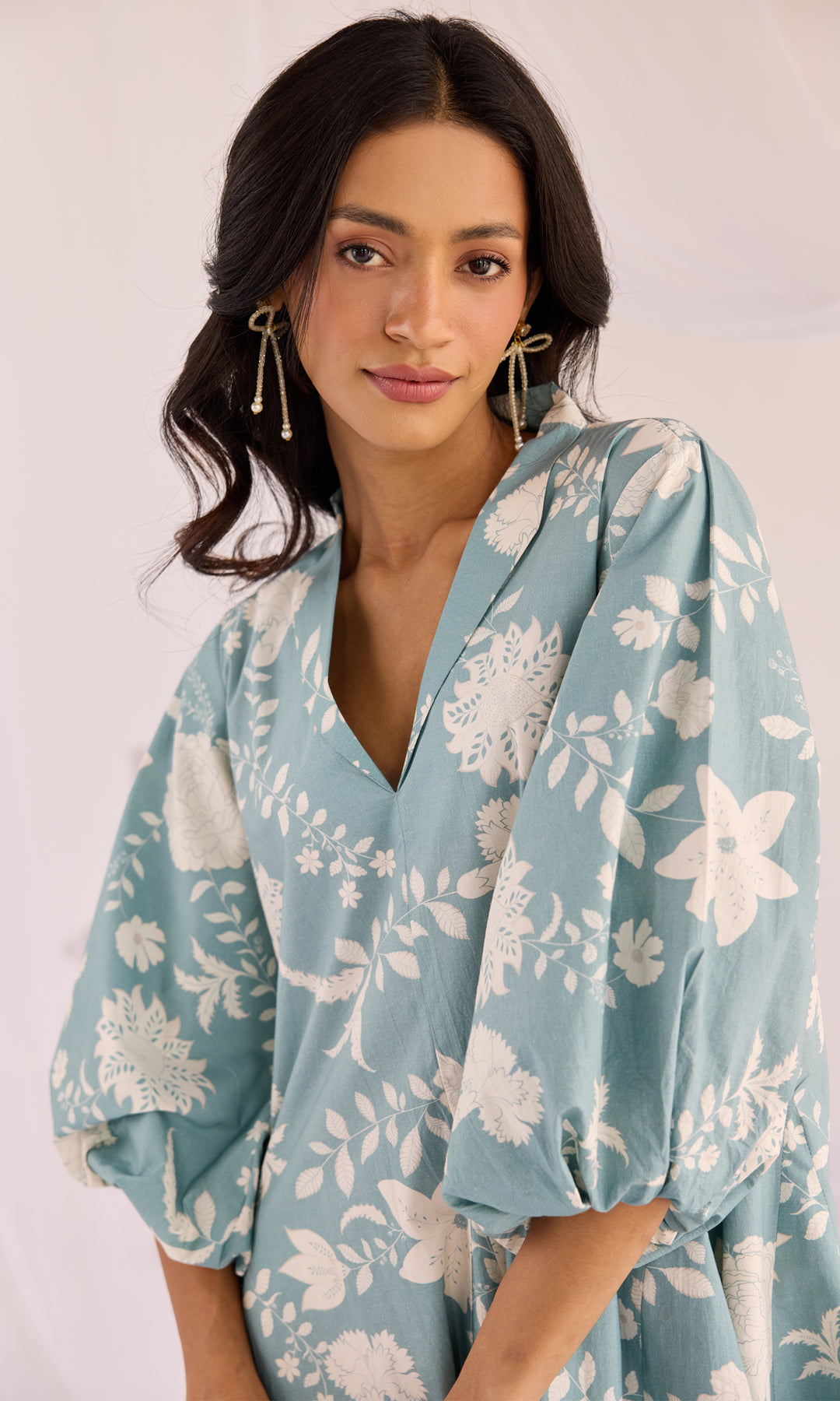 Ava- Digitally floral printed short Poplin dress