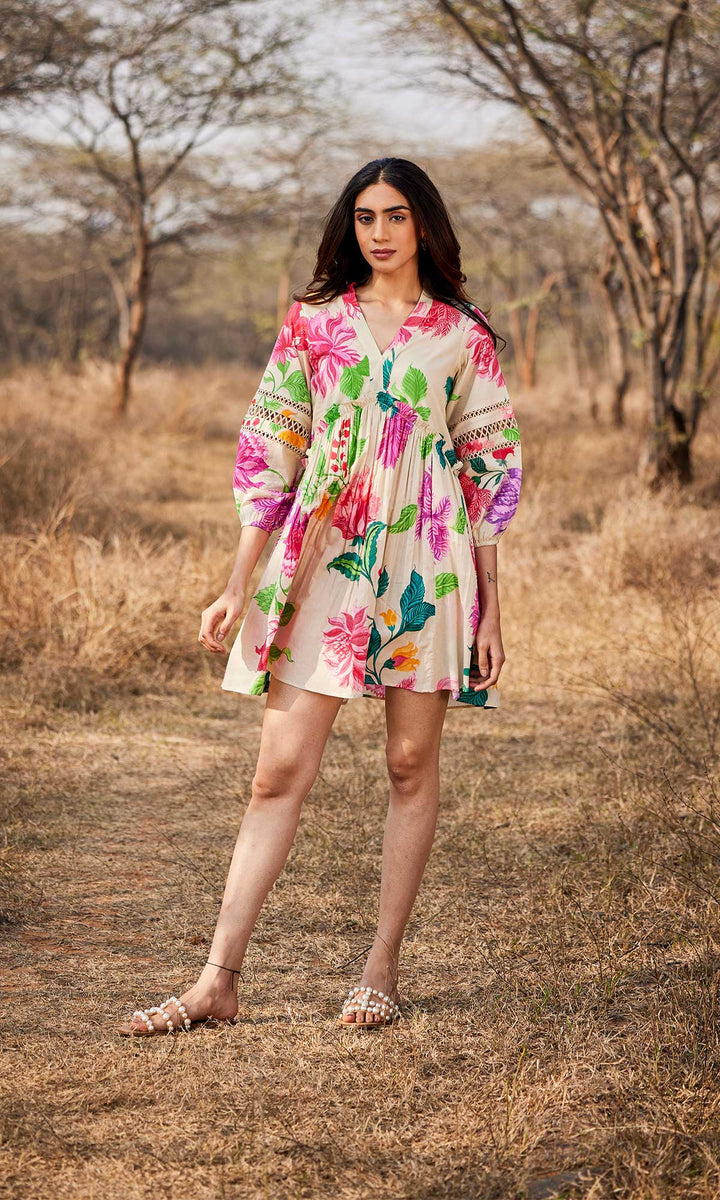 Ezra- Digitally printed cotton loose fit dress