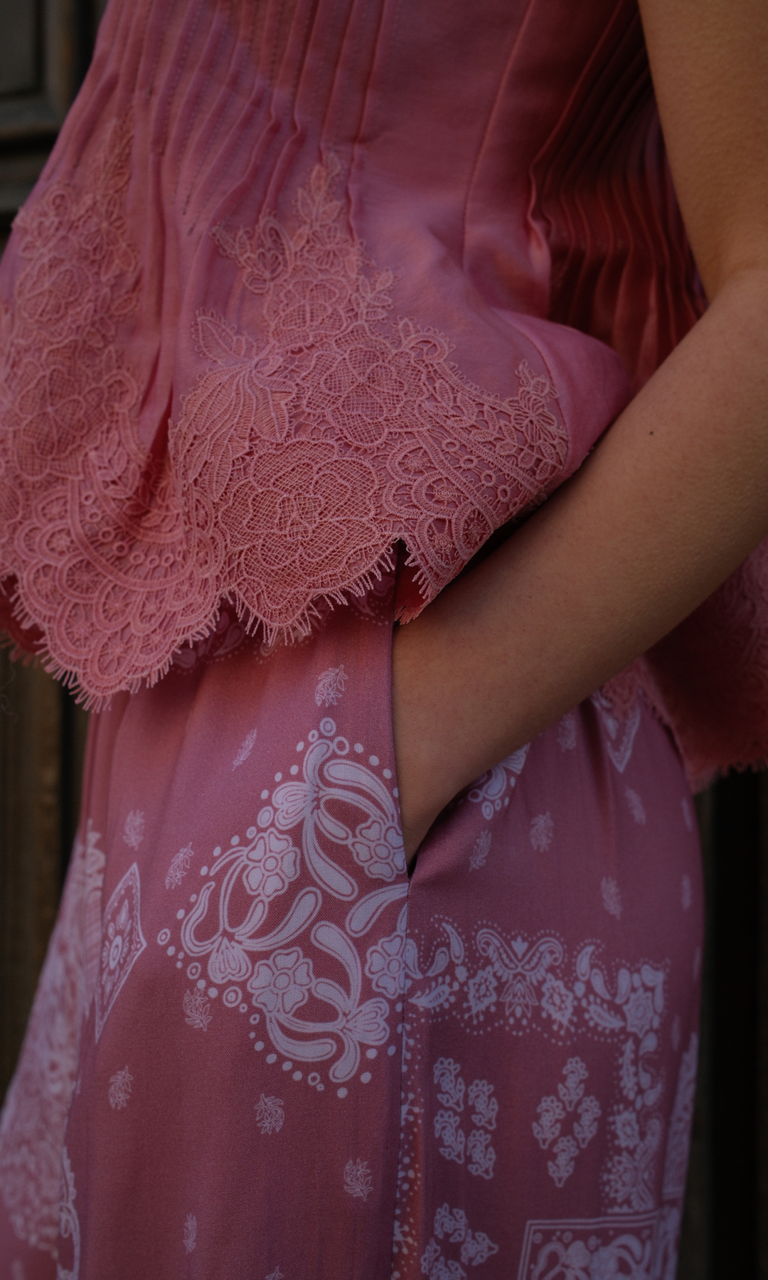 Posie- Chanderi Pintucks Top with Modal Paisley Pants