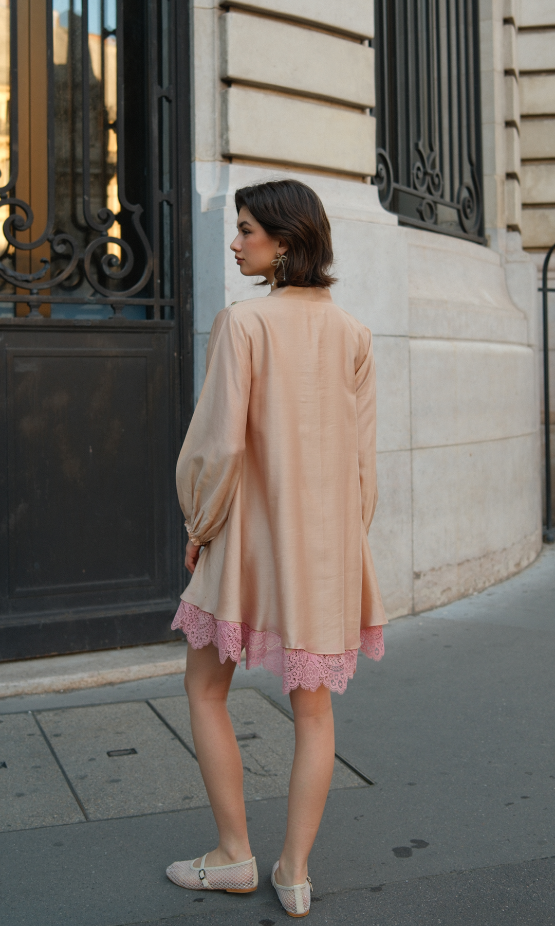 Evarose- Embroidered Layered Dress