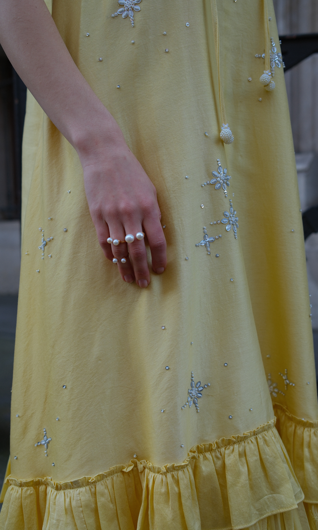 Sollie- Embroidered Chanderi Dress