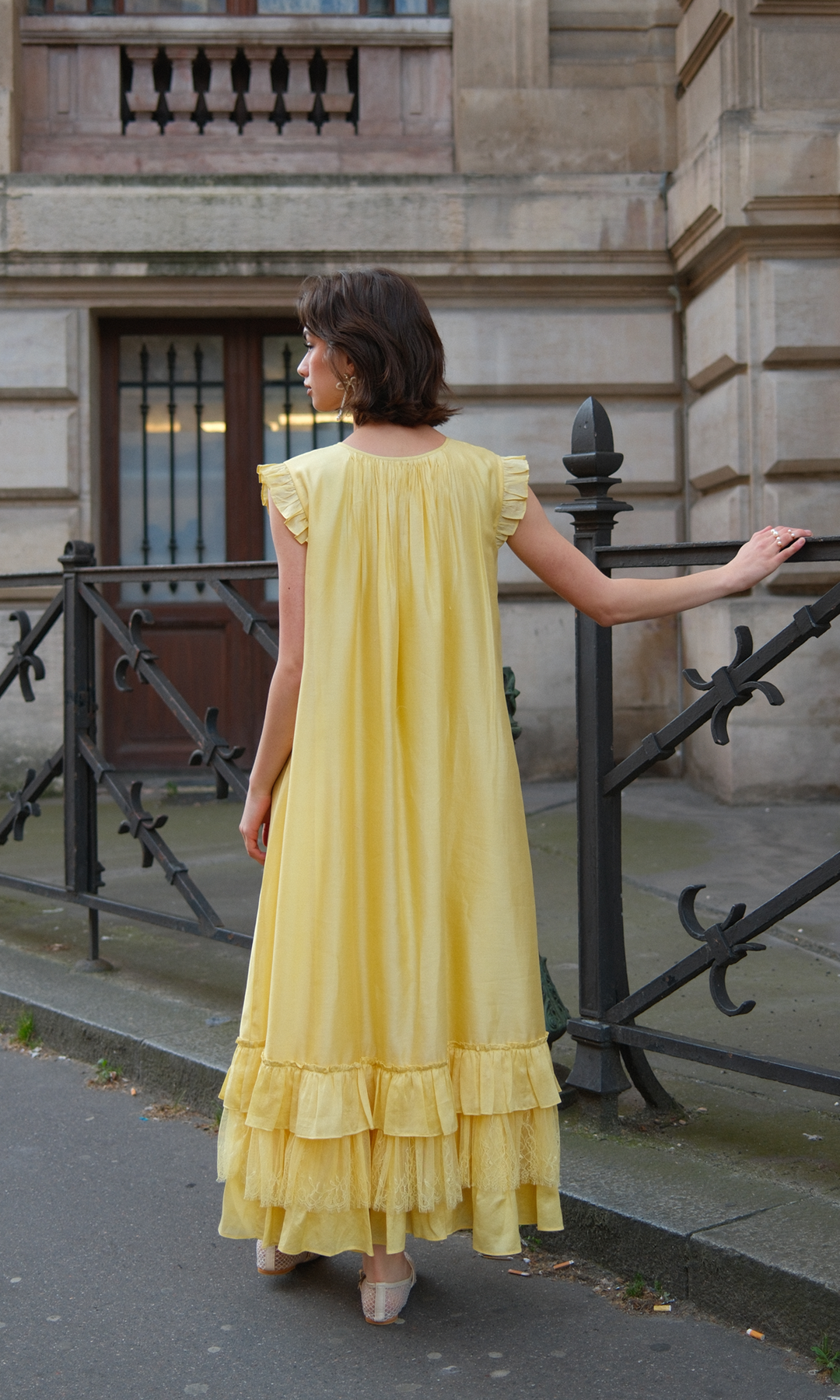 Sollie- Embroidered Chanderi Dress