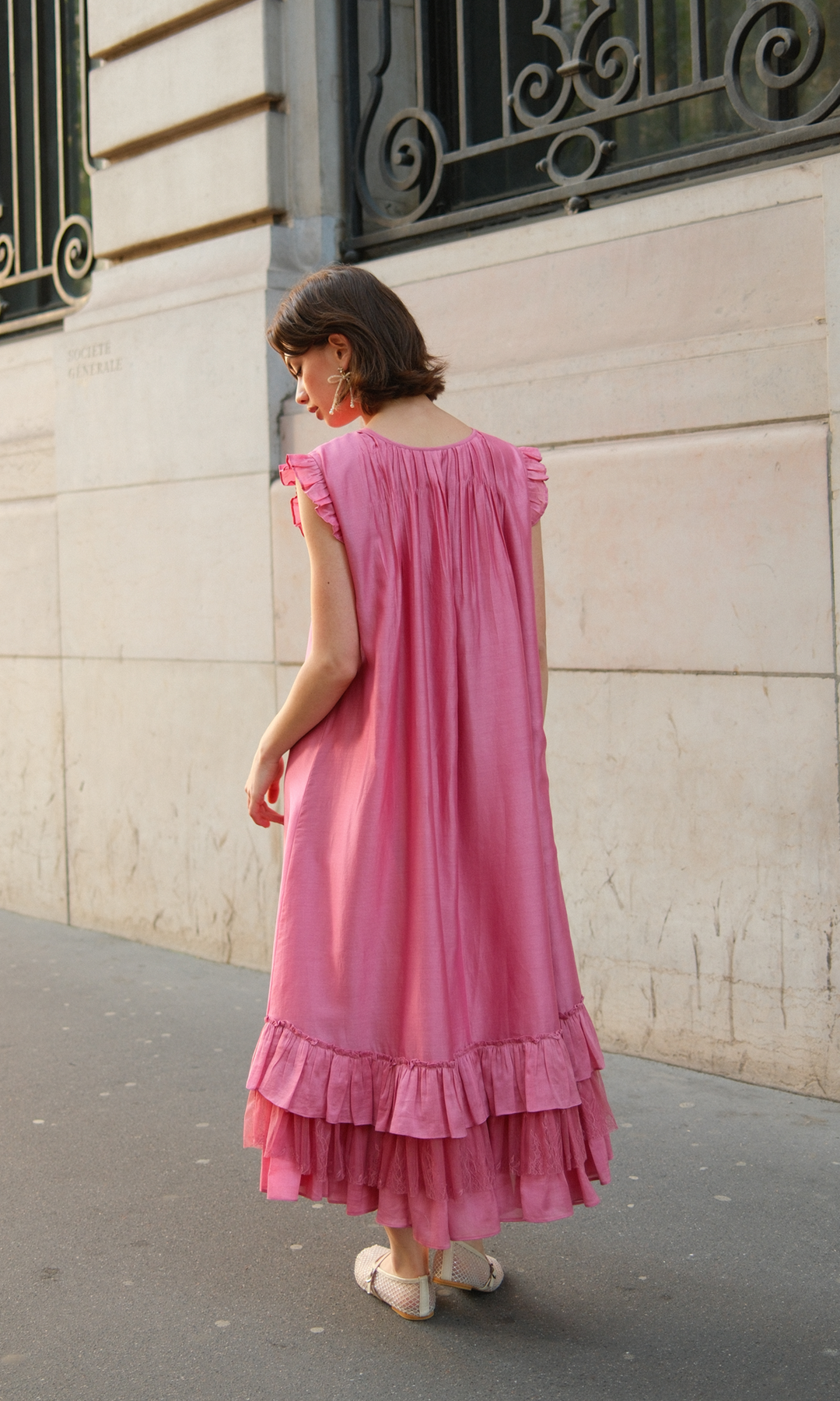 Sollie- Embroidered Chanderi Dress