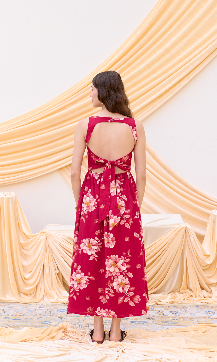 Gloria- Digitally Printed Backless Padded Namo Dress