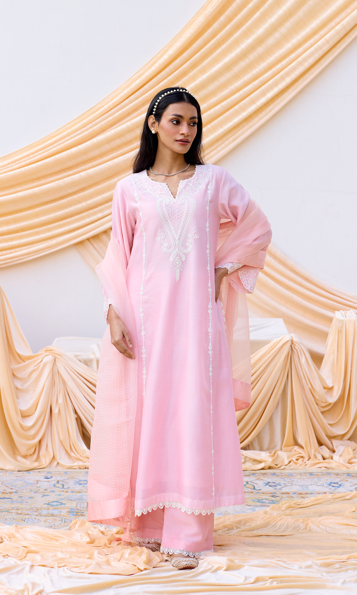 Nayana Set- Chanderi Dori Embroidered Set (set of 3)