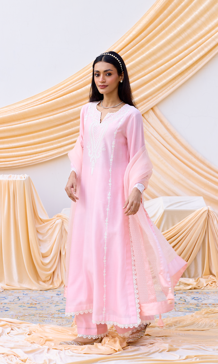 Nayana Set- Chanderi Dori Embroidered Set (set of 3)