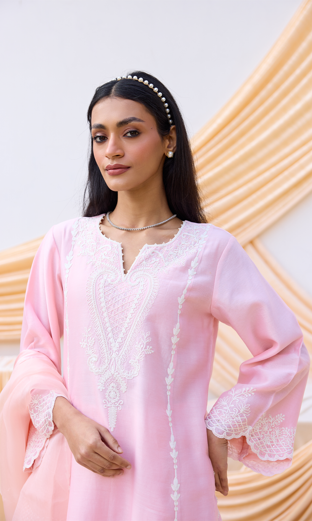 Nayana Set- Chanderi Dori Embroidered Set (set of 3)