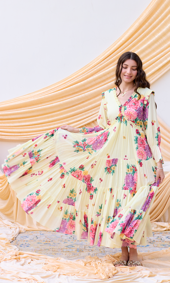 Stella- Digitally printed floral printed Mulmul dress