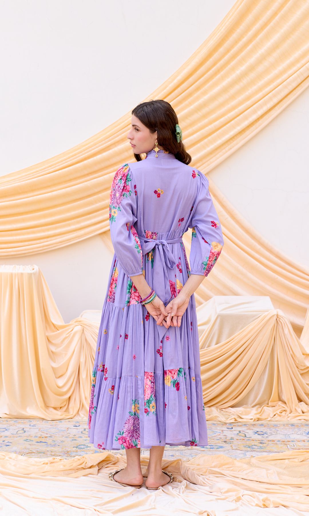 Ramona- Digitally Printed Floral Mulmul dress
